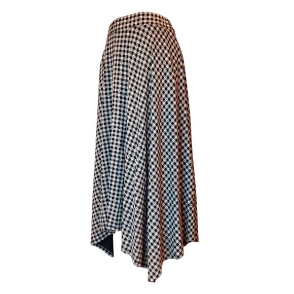 NEW SAINT + SOFIA SZ 10 Noho Skirt - Lightning Gingham print Black & Light Tan - Picture 3 of 13